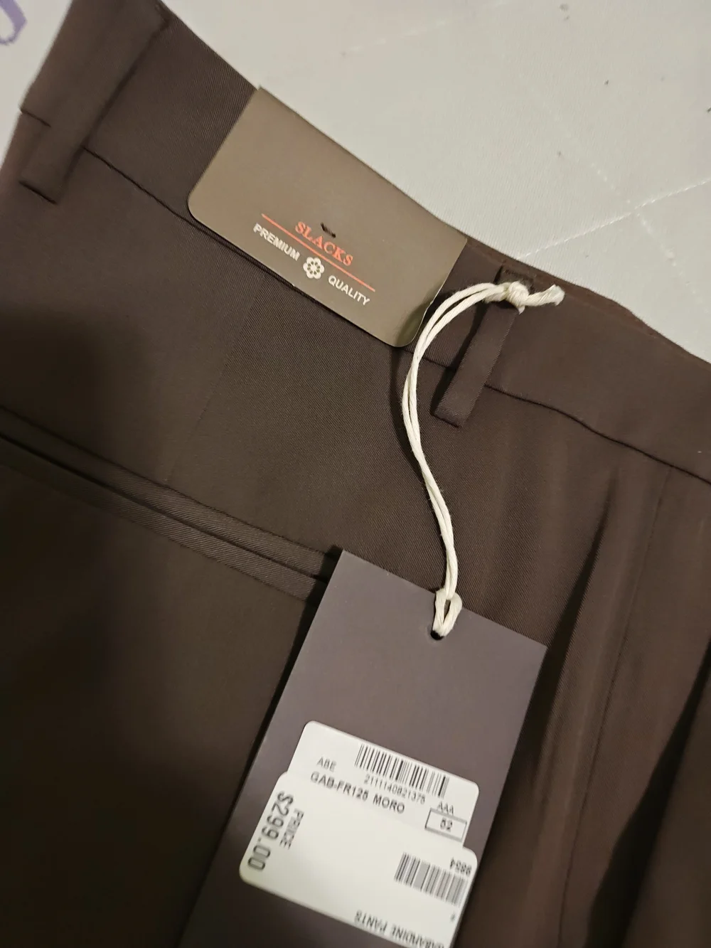 Men's Tailored Dress Pants in Chocolate Brown
